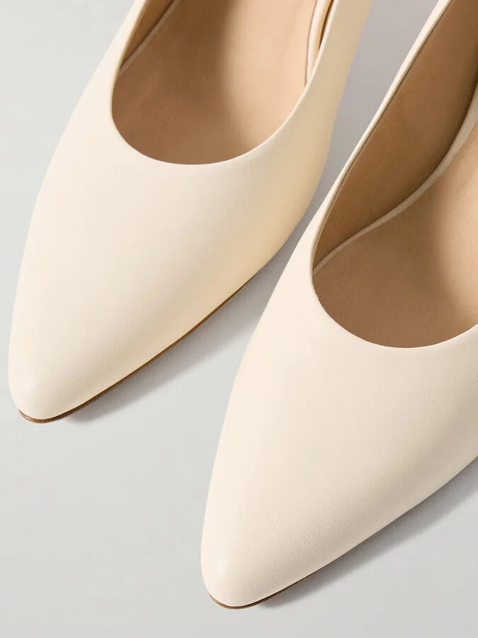 Gabriela Hearst - Peggy Leather Pumps - Cream - Image 4