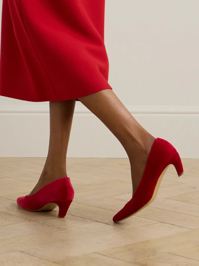 Gabriela Hearst - Peggy Velvet Pumps - Red - Image 5