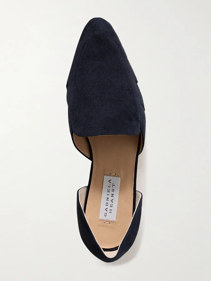 Gabriela Hearst - Rory Cutout Suede Flats - Blue - Image 5