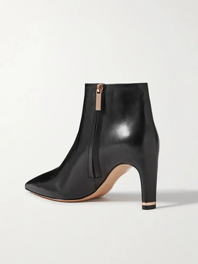 Gabriela Hearst - Sanson Leather Ankle Boots - Black - Image 3