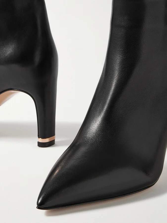 Gabriela Hearst - Sanson Leather Ankle Boots - Black - Image 4