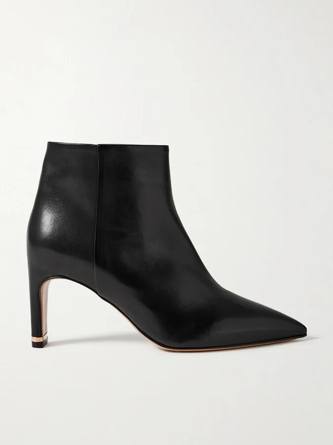 Gabriela Hearst - Sanson Leather Ankle Boots - Black