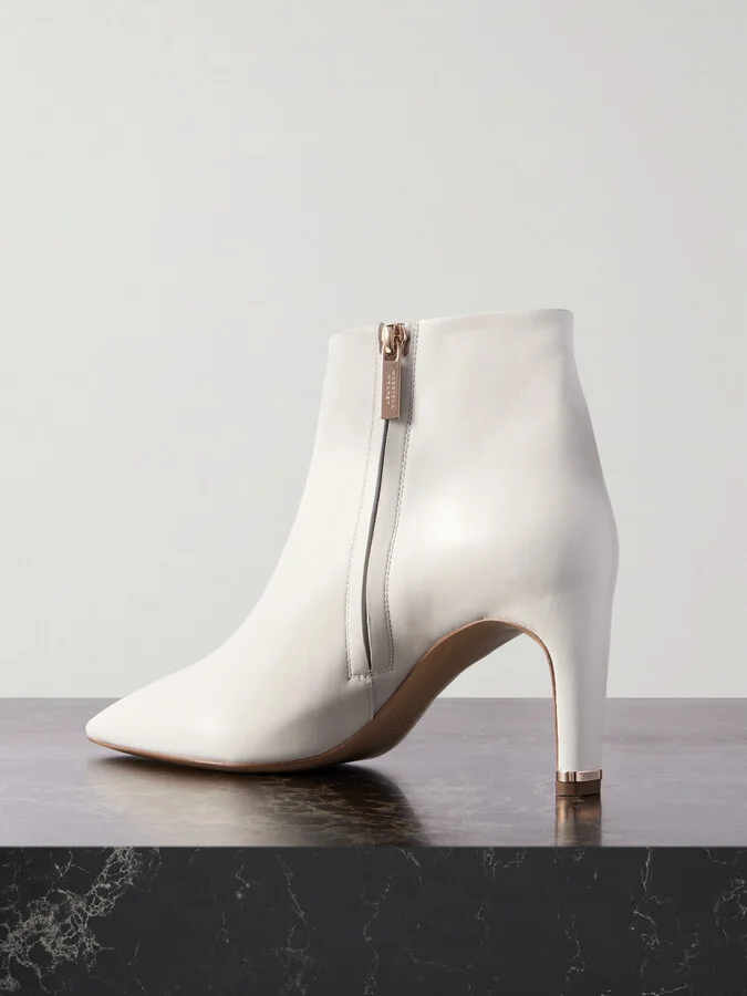 Gabriela Hearst - Sanson Leather Ankle Boots - White - Image 3