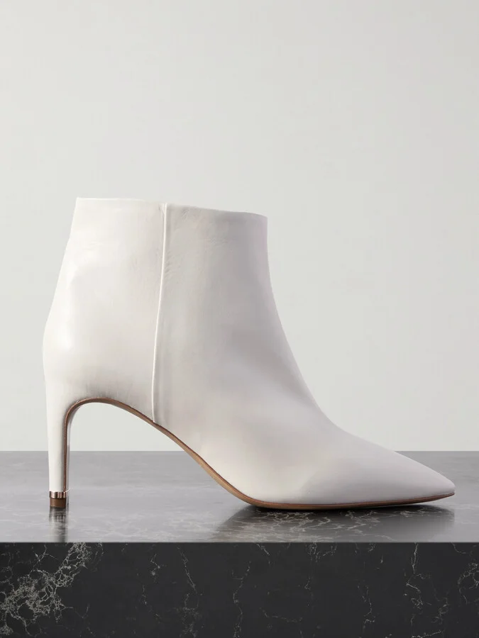 Gabriela Hearst - Sanson Leather Ankle Boots - White