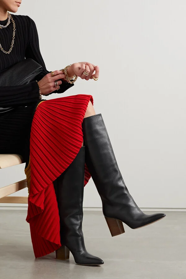 Gabriela Hearst - Sascha Leather Knee Boots - Black - Image 2