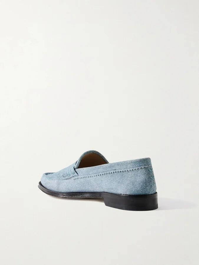 Gabriela Hearst - Seren Printed Suede Loafers - Blue - Image 3
