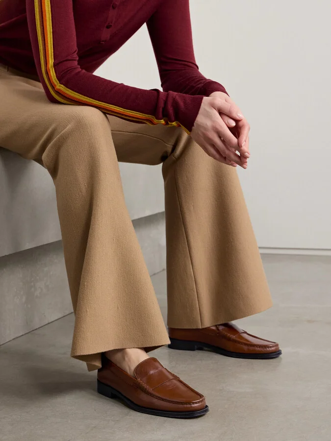 Gabriela Hearst - Seren Quartz-embellished Leather Loafers - Brown - Image 2