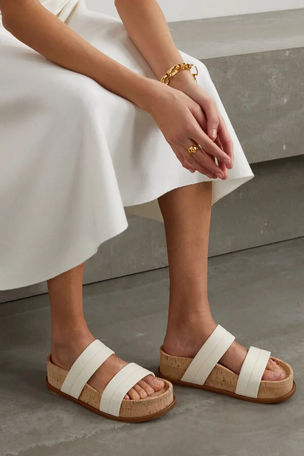 Gabriela Hearst - Striker Leather Sandals - White - Image 2