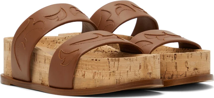 Gabriela Hearst Tan Flame Striker Sandals - Image 4