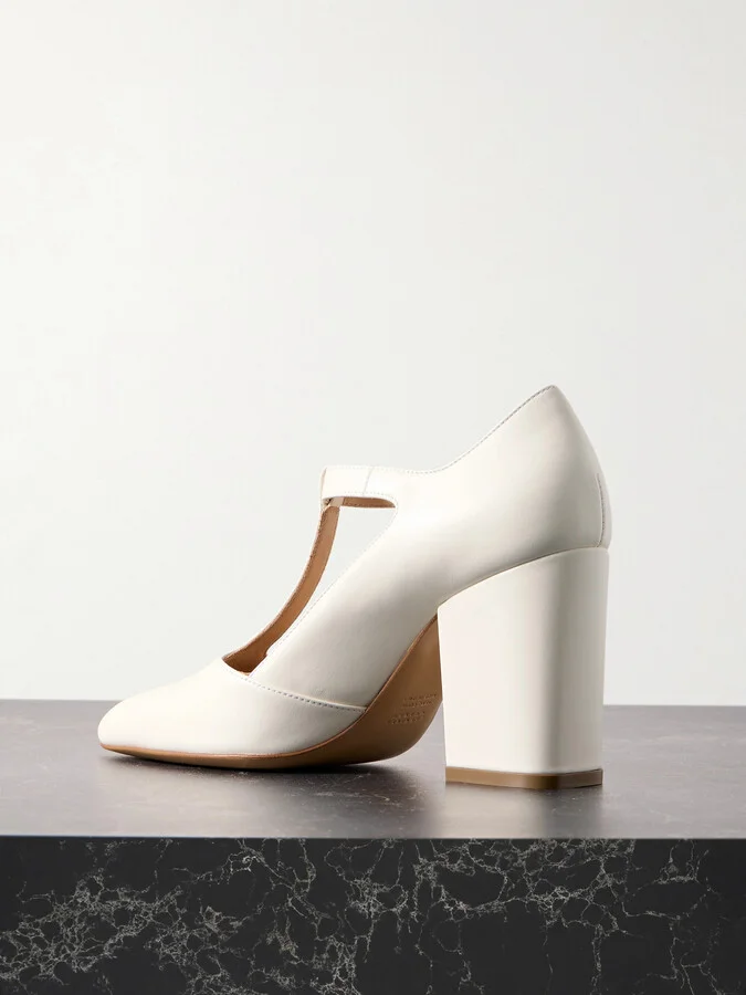 Gabriela Hearst - Triana Leather Mary Jane Pumps - Cream - Image 3