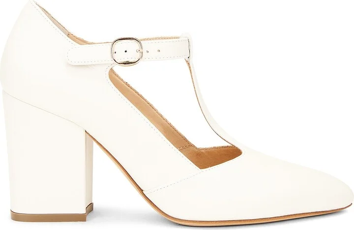 Gabriela Hearst Triana Mary Jane Pump in Cream