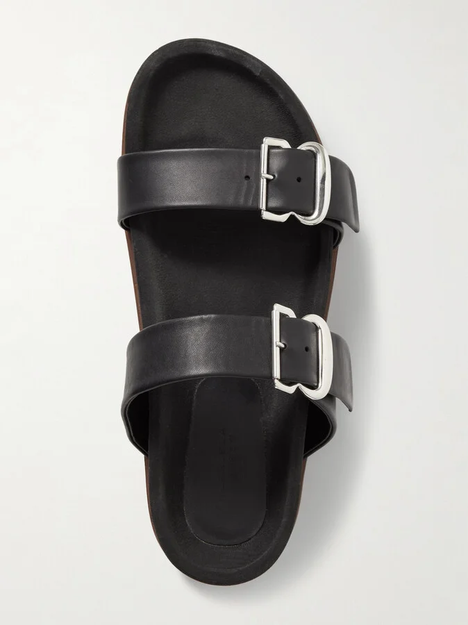 Gabriela Hearst - Wren Leather Platform Slides - Black - Image 5
