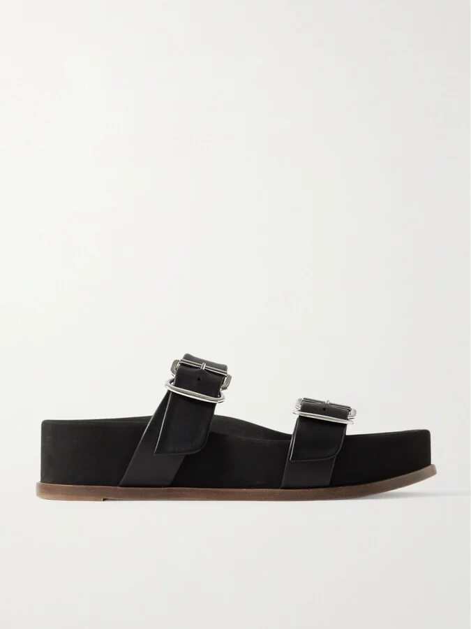 Gabriela Hearst - Wren Leather Platform Slides - Black