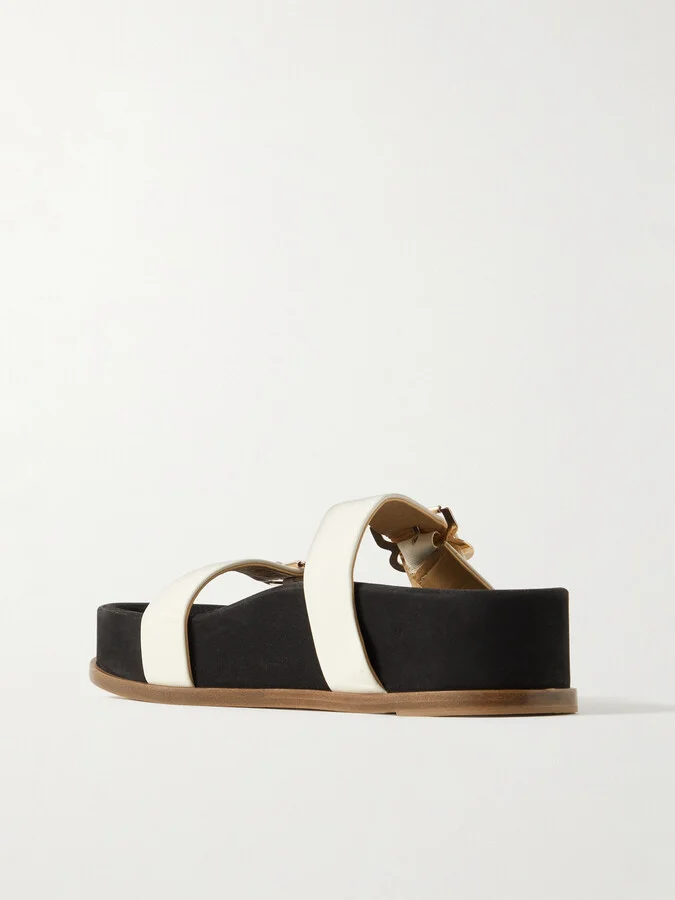 Gabriela Hearst - Wren Leather Platform Slides - Ivory - Image 3