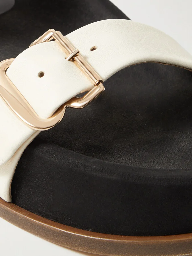 Gabriela Hearst - Wren Leather Platform Slides - Ivory - Image 4