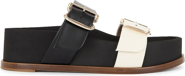 Gabriela Hearst Wren Sandal in Black,White