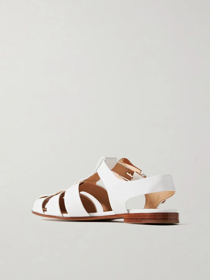 Gabriela Hearst - Zoey Leather Sandals - White - Image 3