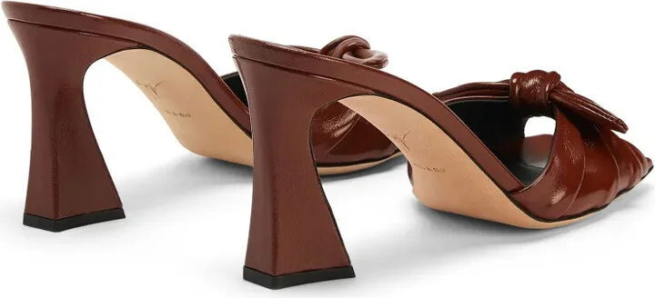 Gabriiela 85mm bow-detail leather mules - Image 3