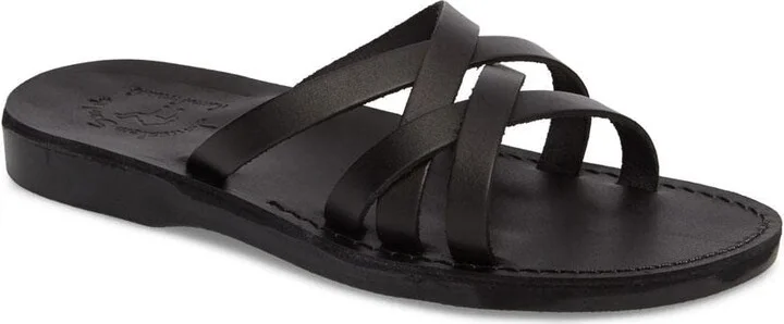 Gad - Leather Criss Cross Strap Sandal - Mens Sandals