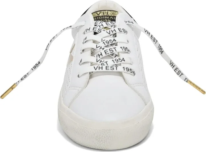 Gadol Ro Dotted Sneaker With Metallic Gold Star In White
