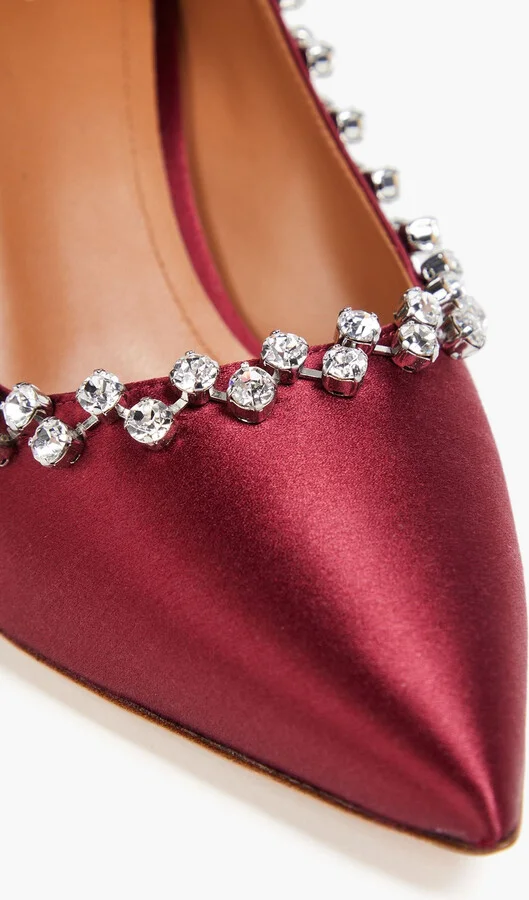 Gael 70 embellished satin pumps - Image 4