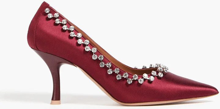 Gael 70 embellished satin pumps