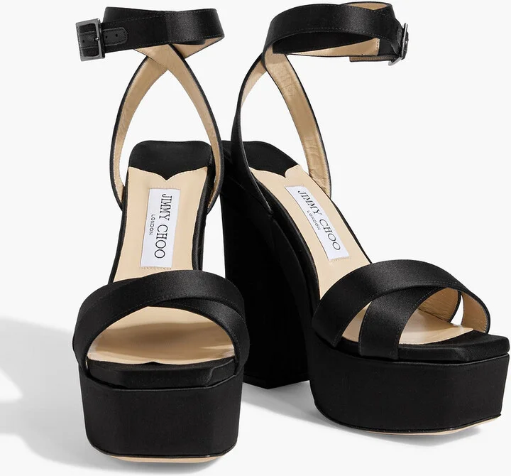 Gaia 140 satin platform sandals - Image 2