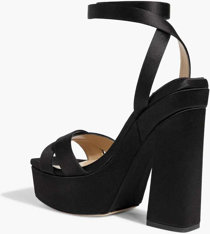 Gaia 140 satin platform sandals - Image 3