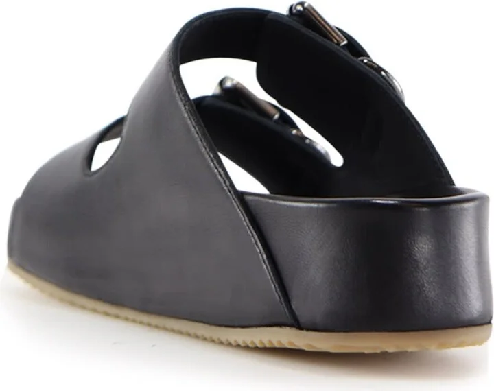 Gaïa Sandals, Black Leather - Image 4