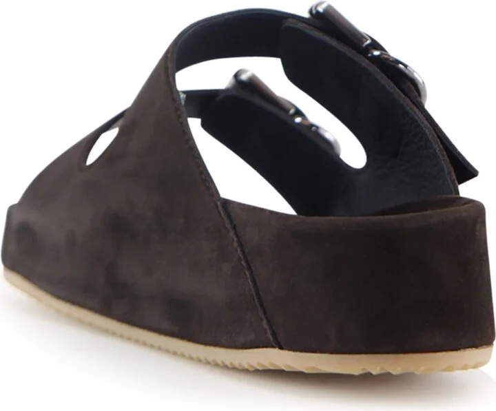 Gaïa Sandals, Dark Brown Suede - Image 3