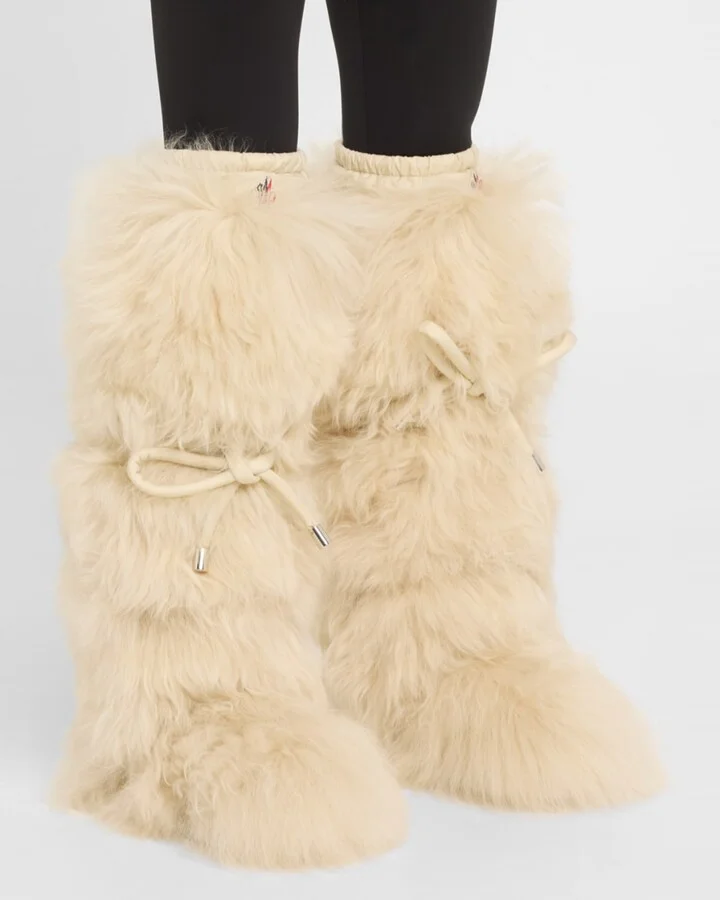 Gaia Shaggy Shearling Tall Snow Boots - Image 6