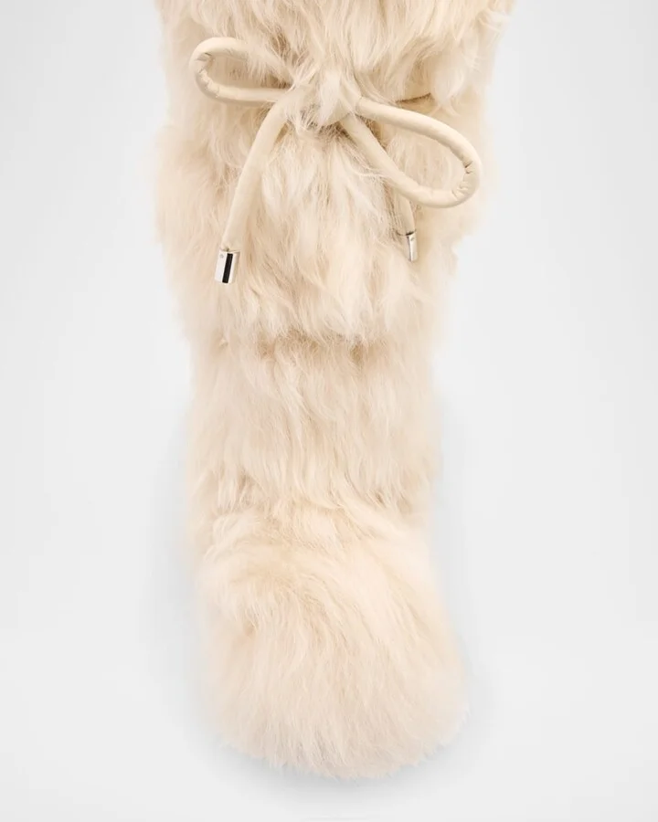 Gaia Shaggy Shearling Tall Snow Boots - Image 9