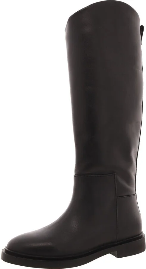 GAIGE Womens Laceless Leather Knee-High Boots