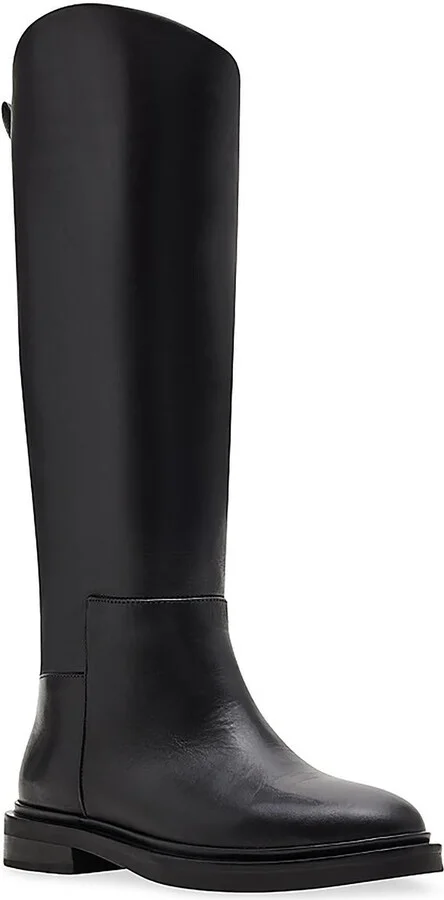 GAIGE Womens Two Tone Leather Mid-Calf Boots