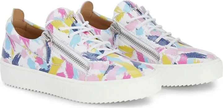 Gail brushstrokes-print low-top sneakers - Image 2