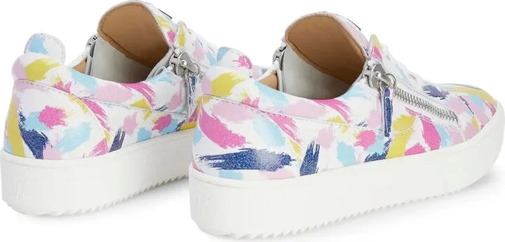 Gail brushstrokes-print low-top sneakers - Image 3