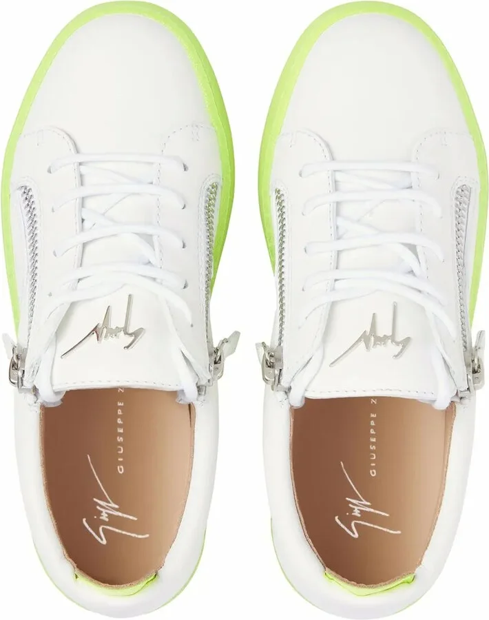 Gail contrast-sole leather sneakers - Image 4