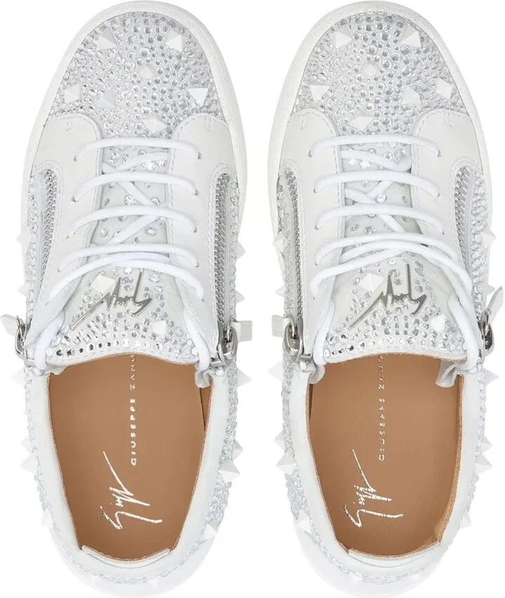 Gail crystal studded low-top sneakers - Image 4