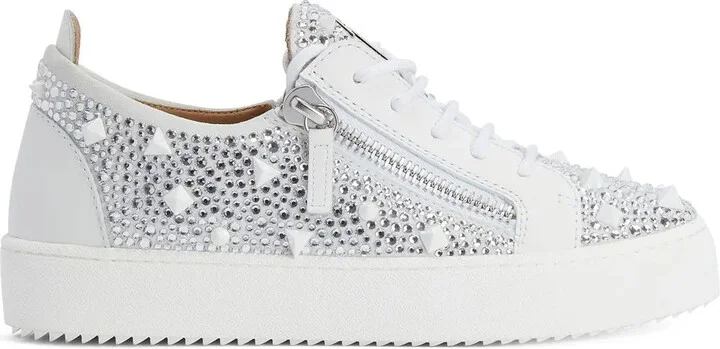 Gail crystal studded low-top sneakers