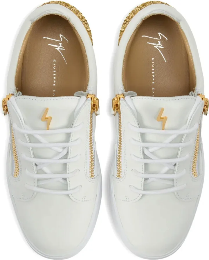Gail glitter-panel zip-detail sneakers - Image 4