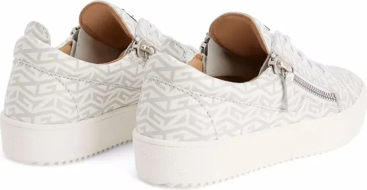 Gail monogram-print low-top sneakers - Image 3
