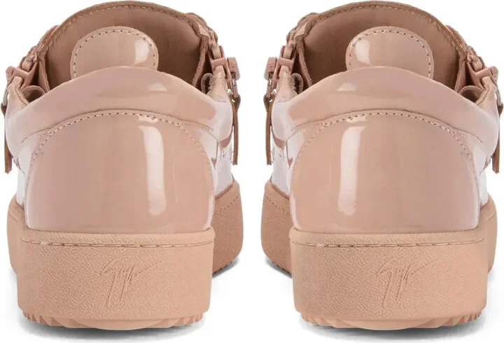 Gail patent-leather zip-detail sneakers - Image 3