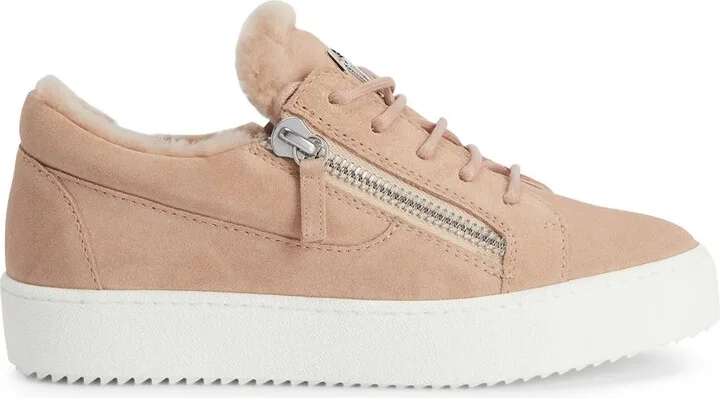 Gail shearling-trim sneakers