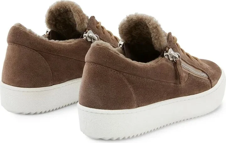 Gail sheepskin trim sneakers - Image 3