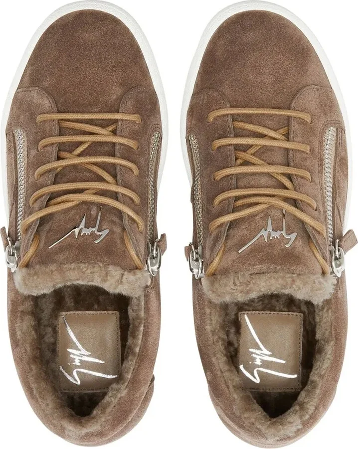 Gail sheepskin trim sneakers - Image 4