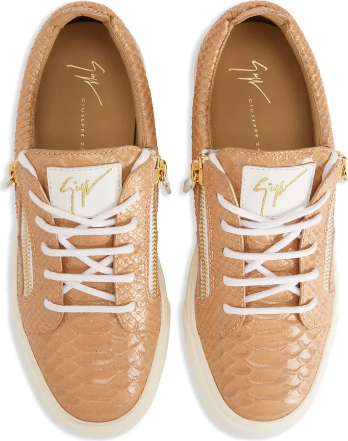 Gail snakeskin-effect leather sneakers - Image 4