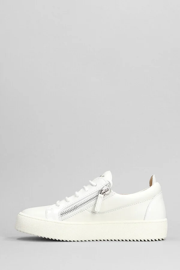 Gail Sneakers In White Leather - Image 3