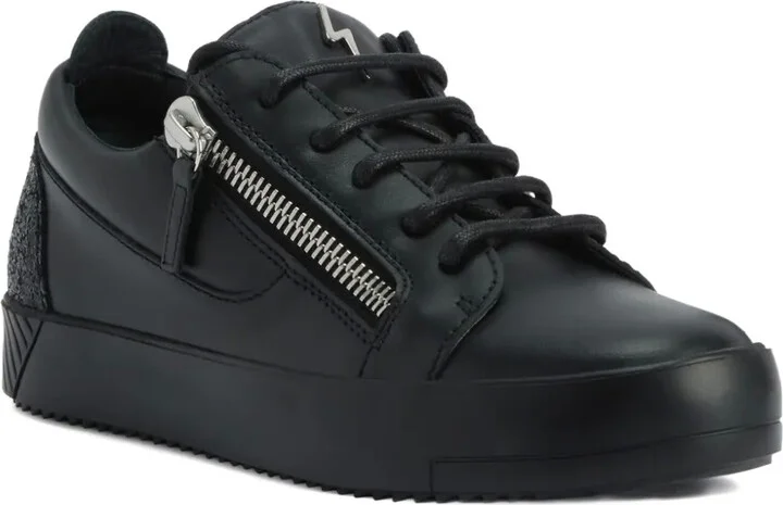 Gail zip-detail glitter low-top sneakers - Image 2