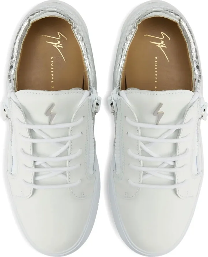 Gail zip-detail leather sneakers - Image 4