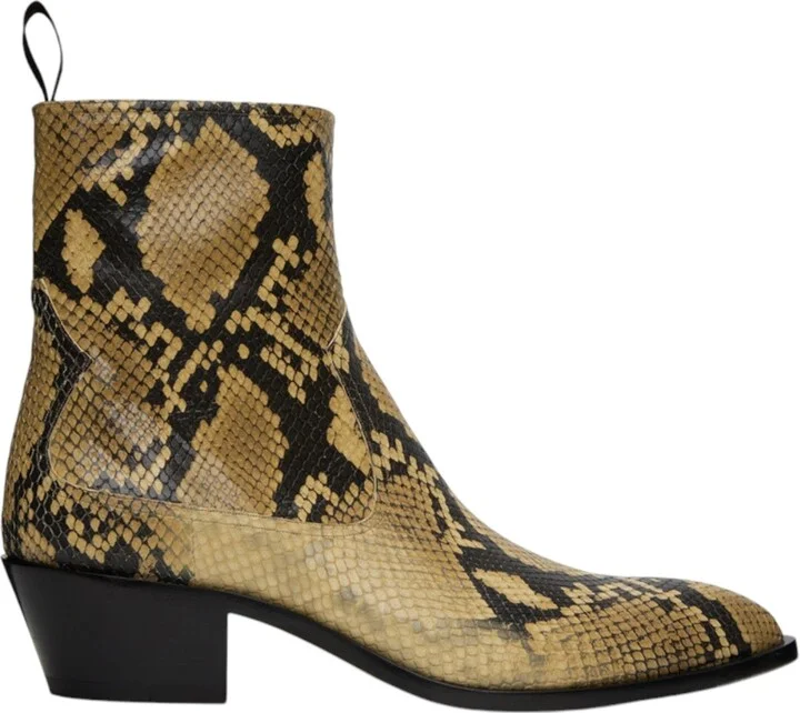 Gaiman 6303990 Men's New RHU Snake Embossed Leather Boots